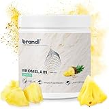 Bromelain hochdosiert | Natürliche Enzyme aus der Ananas by brandl® | 3.000 FIP pro Kapsel | auch optimal für Sportler | 60 Stk. Bromelain Kapseln mit je 600mg Ananas Enzym