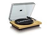 Lenco L-30WD USB Plattenspieler - Schallplattenspieler mit Riemenantrieb - 33 und 45 U/min - USB - RCA Line-Out - digitalisieren von Schallplatten - Vorverstärker - Holz