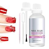 Nagelkleber Entferner - Schnelles Weichmachen 50ml Maniküre Werkzeug | Kleberentfernung Lösung Nägel | Unverzichtbares Nagelpflege Zubehör Reisen Party Innen Schule Freundin Ehefrau Schwester Tochter