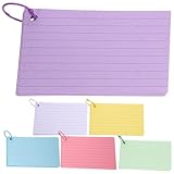 Sosoport Karteikarten Satz mit Metallringen 300 Vorgelochte Blankokarten aus Papier Leere Lernkarten für Vokabeltraining Notizen und Organisation