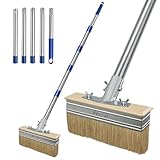 Golgner Flächenstreicher Pinsel mit Teleskopstange 135cm, Terrassenbürste mit Ausziehbarem Griff, Deckenbürste mit Langem Griff, Terrassenpinsel für den Außenbereich, für Wände Schränke Türen Zäune