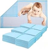 HEALQU Wickelunterlage Einweg – Baby Wickelauflagen 50 Stück 43 x 60cm – extra weich, saugfähig und wasserdicht – Für sauberes Wechseln von Windeln, ideal für unterwegs