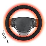 Beheizbare Lenkradabdeckung Auto | 12V Steckdosenanschluss Winter,Schützender & Beheizbarer Lenkradschutz | Für Minivan Limousine LKW SUV Pendler Langstrecken Reiseabenteuer
