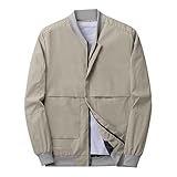 Generisch Jacke Winter Trendy Casual Hübsche Vielseitige Casual Top Sport Frühling Herren Jugendjacke Laufjacke Herren (Grey, XXXXXL)