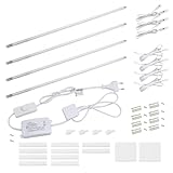 da LIGHT LED Unterbauleuchte mit Schalter 7W 700lm 2700k Warmweiß Lichtleiste Küchenlampe Vitrinenbeleuchtung Schrankbeleuchtung mit 4x41cm Stripes für Küche Schrank Erweiterbar durch Stecksystem