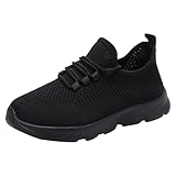 Generisch Komfortabel Weit Sportschuhe Stoffschuhe Damen Frauen Mesh Hohl Atmungsaktiv Komfortabel Leichte Farbverlauf Tennisschuhe Damen Arbeitsschuhe Leicht (Black,41)