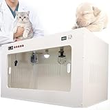RETRIN Intelligenter Welpen-Inkubator Mit LED-Licht Und Unabhängigen Schaltern,All-in-One-Brutkasten Mit Heizung Und Belüftung Für Neugeborene Würfe,Hunde,Katzen Und Kleintiere 100 * 60 * 60cm