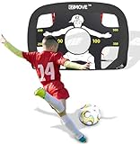 ezmove Schwarzes Fußballtor, Mini-Pop-Up-Fußballnetz, Tore für Kinder, Gartentrainingsausrüstung, Jungen, Geschenke, 80 x 120 x 80 cm