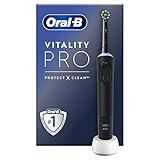 Oral-B Vitality Pro Elektrische Zahnbürste/Electric Toothbrush, 1 Aufsteckbürste, 3 Putzmodi für Zahnpflege, Designed by Braun, schwarz
