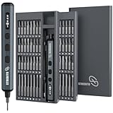 STREBITO Präzisions-elektrischer Schraubendreherset,70-Teiliges Set electric screwdriver,5 Drehmomentstufen digitale anzeige, 64 Magnetische Bits, Mini-Elektroschraubendreher für PC, RC-Elektronik