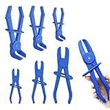 6 Stück Schlauch-Abklemmzangen-Satz, Schlauchklemmen Zangen Set, Schlauch Klemmzange zum Abklemmen von Kühlschläuchen, Bremsschläuche, Kraftstoffschläuche, 6-teilig in 3 Größen (COLOR:Blau)
