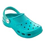 3Kamido Croco Kids schöne Clogs Kinder Gartenschuhe Badelatschen Sandkasten Camping Jungen und Mädchen (Türkis, 37)