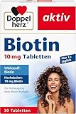 Doppelherz Biotin 10 mg - Biotin unterstützt die Regeneration der schnell wachsenden Zellen von Haut, Haaren und Nägeln - 30 Tabletten