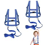 2 Stück Pferdeleine zum Spielen für Kinder, Pferdegeschirr für Kinder zum Spielen, Pferdeleine Spielzeug Größenverstellbare für Skifahren, Rollenspiele, Outdoor (Blau)