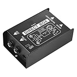 Kdouehg Passive Direktbox, Einkanalige Passive DI-Box, Direkteinspeisebox, Symmetrischer und Unsymmetrischer Signal-Audio-Isolator