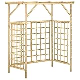 vidaXL Kiefernholz Imprägniert Pergola für 2 Mülltonnen Verrottungsfest Gartenpergola Holzpergola Rosenbogen Rankhilfe Terrasse Garten