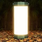 Glocusent Campinglampe Tragbar, 5000mAh Camping Lampe mit 5 Helligkeitsstufen & 3 Modi für 80 Std. Dauer - IP68 Wasserdicht, SOS Mode Notfallleuchte für Stromausfall, Wandern, Notfall, Ausfälle