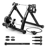 CXWXC Fahrrad Rollentrainer, Klappbar Stahl Bike Trainer mit Schnellspanner Vorderradunterlage Radtrainer für 26-29 Zoll Fahrradtraining Fahrradfahren Zuhause Indoor