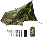 FREE SOLDIER Tarp Wasserdicht 3m x 3,2m Ultraleicht Zeltplanen UV Schutz Camping Sonnensegel Zelt Freien Multifunktionales Große für Camping, Wandern, Outdoor-Aktivitäten Extra breit