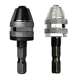 ANSO HexDrill Chuck Keyless Screwdriver Impact Driver Adapter Electric Motor Fixture Hex 0.3-8mm