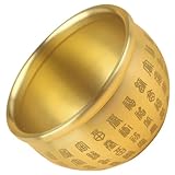 BAZEITFLOW Reine Kupfer Fortune Basin Dekoschale Feng Shui Schatzschale Tischdekoration Vintage Chinesischer Stil Stabile Desktop Schmuckschale für Büro Wohnzimmer
