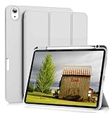 ZOYU Hülle für iPad Air 11 Zoll M2 2024, Hülle für iPad Air 5/iPad Air 4. Generation, Hülle mit Stifthalter für iPad Air 11/10,9 Zoll 2024/2022/2020, Unterstützt Pencil Pro/ 2. Generation, Grau