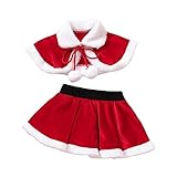 Kleinkind Mädchen Weihnachten Fleece Robe Mantel Rock Outfits Jumpsuit Mädchen Sommer