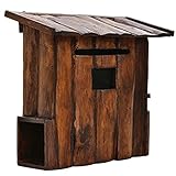 Briefkästen Holzbriefkasten Im Freien Rustikaler Wandbriefkasten Wetterfester Geeignet Für Gartenhauseingangsdekoration (Color : Brown, Size : 38×17×35cm)