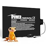 iPower Heizmatte Terrarium mit Thermostat Temperaturregelung, Regelbar Terrarium Heizkissen Heizung für Reptilien Amphibien, 8W, 15 x 20 cm
