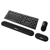 ELZO Handgelenkauflagen für Tastatur und Maus, Ergonomisches Wrist Rest Memory Foam Handgelenkstützen Set, für Büro, Computer, Laptop, rutschfeste und Anti-Sehnenscheidenprobleme, komfortables Tippen