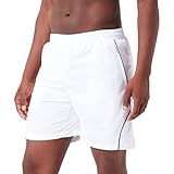 ASIOKA Herren Calpe Tennis-Shorts, weiß, S Corto