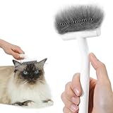 aumuca Katzenbürste Langhaar, Unterfellbürste Katze entfernt Unterwolle & Verfilzungen, Unterwollekamm für die Fellpflege