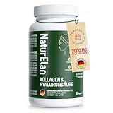 Kollagen Kapseln Hochdosiert - 90 Premium Kapseln, 2000mg Kollagenhydrolysat Peptide mit Hyaluronsäure 400mg, CoQ10 & Vitamin C, Ohne Zusätze, Hyaluronsäure Collagen Komplex
