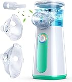 Inhalationsgerät, Tragbar Inhaliergeräte für Erwachsene und Kinder, 30dB Leise Inhalator Set 3 Geschwindigkeiten, USB Aufladbarer Inhaliergerät 2H Lange Laufzeit
