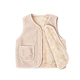 Kinder Ärmellose Warmen Fleeceweste Warme Weste Und Winter Winter Fleece Jacke Ärmellose Teddy Fleece Weste Damen Plüsch Weste Damen Steppweste Kinder Mädchen