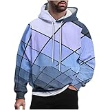 Kapuzenpullover für Herren, mit Kordelzug, langärmelig, klassisch, einfarbig, Kapuzen-Sweatshirt, Outdoor, lässig, intelligenter Pullover, lockere Passform, Workout-Sweatshirt, 6 A& Purple, L