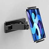 aceyoon Wandhalterung für Tablet, Handy und Geräte von 4,7'–12,9', 360° Drehbar Küchen Wandhalterung ohne Bohren Ausziehbar & Schwenkbar Tablet Halterung für iPad, Ideal für Küche/Schlafzimmer