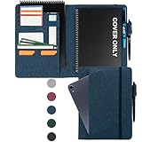 Kaitiaki Stabiler Planer-Einband für Rocketbook Smart-Notizbuch, wasserabweisendes Stoff-Padfolio, Business-Padfolio mit fester Schreibfläche, passend für Executive-Größe A5, Rocketbook-Zubehör (blau)