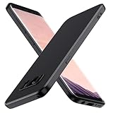 ivoler Silikon Hülle für Samsung Galaxy S8+ / Samsung Galaxy S8 Plus mit Kameraschutz, Ultra Dünne Weiche Stoßfest Schutzhülle Flexible TPU Matte Schwarz Handyhülle Kratzfest Case Cover