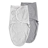 Soarwg Kids Pucksack Baby 0–3 Monate Baby Schlafsäcke für Neugeborenen Kleinkinder Swaddle Decke Pucktuch Babyschlafsack Wickeltuch für Säuglinge 100% Bio-Baumwolle Unisex 2er Pack (Grau), (SD2003)