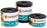 Gardena Beeteinfassung 9 cm hoch: Ideale Beet-Eingrenzung, auch für Rasenkanten, 9 m, gegen Wurzelausbreitung, Kunststoff, braun (530-20)