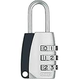 ABUS Zahlenschloss 155/20 - Vorhängeschloss mit Zinkdruckguss-Gehäuse - Kofferschloss / Spindschloss mit individuell einstellbarem Zahlencode - ABUS-Sicherheitslevel 3 - Silber