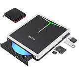 NOLYTH Externes Blu ray Laufwerk, USB C Bluray Brenner Extern, USB 3.0 Tragbar Externe Blu-ray Laufwerke DVD/BD Player 3D for Mac PC Laptop Windows 11/10 MacBook Linux