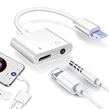 ZFRITP 1pcs Adapter Lightning Auf Klinke,2 In 1 Kopfhörer Adapter Und Laden,Lightning Auf 3,5mm Klinke Adapter Adapter Schnellladung Ladegerät
