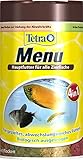 Tetra Min Menu Fischfutter - Hauptfuttermix mit 4 Spezialflocken in getrennten Kammern, abwechslungsreiches Futter für alle Zierfische, 100 ml Dose