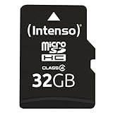 Intenso microSDHC 32GB Class 4 Speicherkarte inkl. SD-Adapter, schwarz