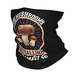 EEAAUUWE Halstuch mit Pilzsammler, Motiv: Pilze, Steinpilze, bedruckt, Multifunktions-Gesichtsmaske, Wandern, Angeln