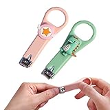 Nagelknipser, 2 Stück Nagelzwicker, Mini-Nagelknipser, Knipser für Fingernägel, Nagelknipser Scharf, Nails Cutter für Frauen, Mädchen und Kinder (Grün,Rosa)