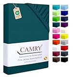 Camry Spannbettlaken Topper 180x200cm Petrol Baumwolle Bettlaken Jersey Spannbetttuch Oeko-Tex 100