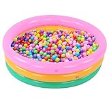 BONKZEBU Runder Aufblasbarer Kinderpool in Leuchtenden Farben, Bequemer Weicher, Hochwertiges PVC-Material, 3 Größen, Ideal für, Kleinkinder, Babys (S/M/L) (#3)